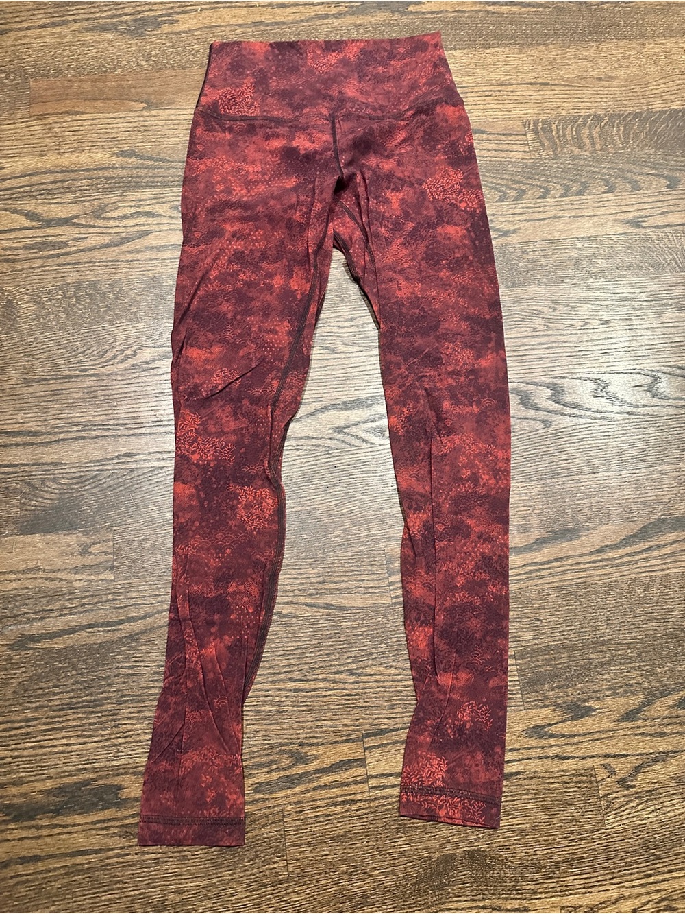 lululemon athletica Red Printed Leggings